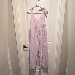 Lavender Tie-Strap Maxi Dress